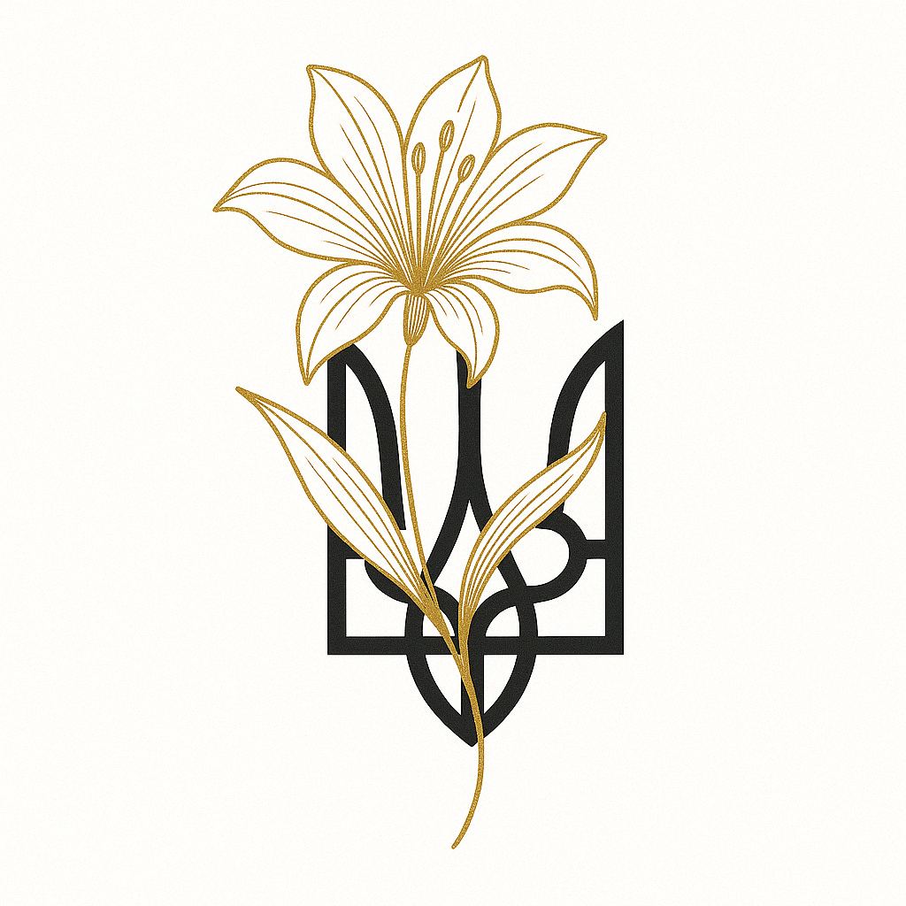 Trident Flower Logo